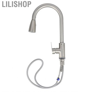 Lilishop Sink Faucet Single Lever Water Tap with Pull Out Nozzle for Home Kitchen Bathroom