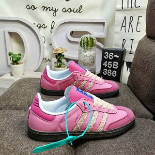 รองเท้าผ้าใบลําลอง ข้อสั้น ลาย Wales Bonner X Ad Samba แฟชั่นเรโทร