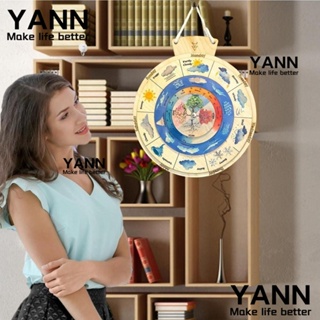 Yann1 จี้ปฏิทินไม้ รูปสภาพอากาศ หมุนได้ ของเล่นเสริมการเรียนรู้ สําหรับเด็ก