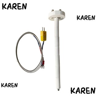 Karen โพรบเตาเผาเซรามิค สีขาว 0℃~1300℃ K-type เทอร์โมคัปเปิล เชื่อมต่อ อเนกประสงค์ เซ็นเซอร์อุณหภูมิสูง เตาอบเตาอบเตาอบเตาอบ เตาอบ หม้อไอเสีย