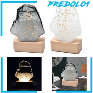 [Predolo1] ขวดแก้วคาดการณ์สภาพอากาศ ลายหนวดป่า พร้อมฐานไม้ สําหรับตกแต่งบ้าน