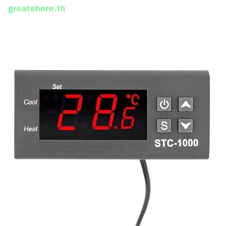 Greatshore ใหม่ เทอร์โมสตัทควบคุมอุณหภูมิดิจิทัล 12V 24V 110V 220V STC-1000 พร้อม NTC TH