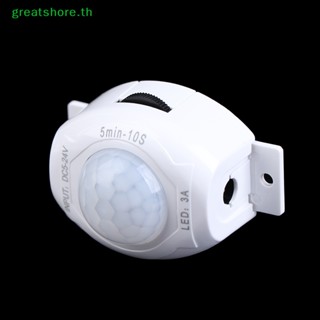 Greatshore สวิตช์ตรวจจับการเคลื่อนไหว DC 5V 12V จับเวลาอัตโนมัติ