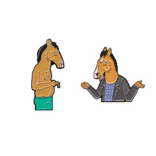 เข็มกลัด Bojack Horseman อะนิเมะการ์ตูนป้ายโลหะผสมเคลือบ