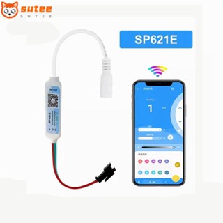 Sutee ตัวควบคุมไฟ LED บลูทูธ DC5-24V SP621E 3 พิน สําหรับ WS2812B WS2811