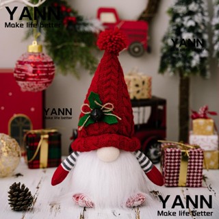 Yann1 ตุ๊กตาซานตาคลอส ไร้หน้า เรืองแสง LED พร้อมไฟ สําหรับตกแต่งต้นคริสต์มาส