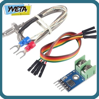 Yveta เทอร์โมคัปเปิล K Type พร้อมสายเคเบิล DC 3-5V MAX6675 -20 5 ชุด℃~ 85℃ M6 สกรู สําหรับ Arduino สําหรับ Arduino Raspberry Pi โครงการอิเล็กทรอนิกส์ DIY