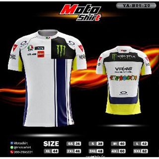 เสื้อยืดคอกลม แขนสั้น ผ้าไมโครไฟเบอร์ พิมพ์ลาย MOTOSHIRT YAMAHA Sublimation Jersi Baju