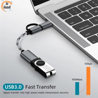 【IS】2 In 1 อะแดปเตอร์แปลงสายเคเบิ้ล Type-c Micro Usb เป็น Usb 3.0 สําหรับโทรศัพท์มือถือ