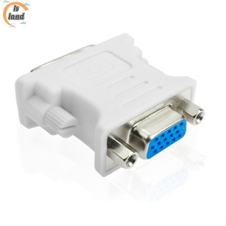 【IS】 Dvi-i 24 + 5 Pin Dvi To Vga Male To Female อะแดปเตอร์แปลงวิดีโอ สําหรับ Pc Laptop สําหรับกราฟฟิคการ์ด