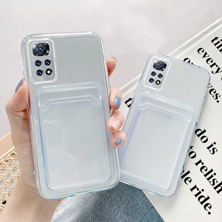 เคสโทรศัพท์มือถือ แบบใส พร้อมช่องใส่บัตรรูปภาพ สําหรับ Xiaomi Redmi Note 11 12 Pro 5G 11S 12S