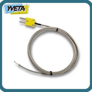 Yveta K Type เทอร์โมคัปเปิล ห่อโลหะ 0-400°C โพรบเซนเซอร์เทอร์โมคัปเปิล ทนอุณหภูมิสูง สายเคเบิลยาว 2 เมตร