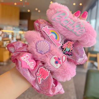 Xuan ยางรัดผมหางม้า สีชมพู สําหรับตุ๊กตาบาร์บี้ ล้างหน้า ผู้หญิง TH