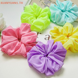 Xuan ยางรัดผมหางม้า แบบยืดหยุ่น ขนาดใหญ่ สีเรืองแสง