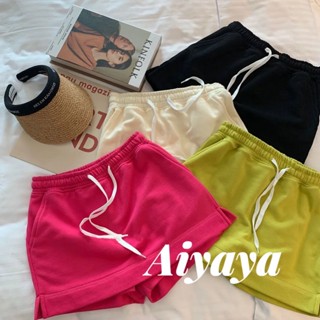 Aiyaya กางเกงขาสั้นเด็กผู้หญิง สีแคนดี้ แฟชั่นยอดนิยม สําหรับเด็กผู้หญิง （787）