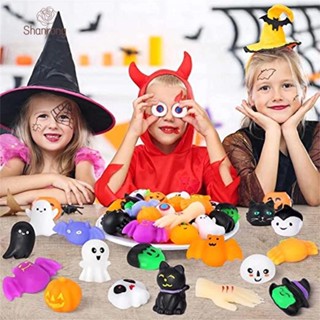 Shanrong halloween สกุชชี่ ของเล่นโมจิ รูปสัตว์ ปลอดสารพิษ ขนาดเล็ก ของขวัญปาร์ตี้ฮาโลวีน สําหรับเด็ก