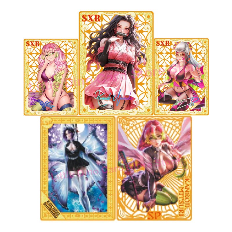 New Metal Card Demon Slayer shinobu and mitsuri Collection Card Goddess Story Genshin Impact Doujin Toys And Hobbies Gif