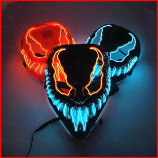 หน้ากาก Venom 2 Fun Prop LED เรืองแสง แนวสร้างสรรค์ และส่วนบุคคล สําหรับปาร์ตี้ฮาโลวีน