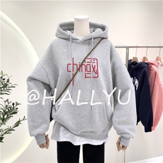 HALLYU  เสื้อผ้าผู้ญิง แขนยาว เสื้อฮู้ด คลุมหญิง สไตล์เกาหลี แฟชั่น  สบาย Comfortable รุ่นใหม่ ทันสมัย A98J33E 36Z230909