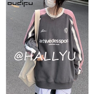 HALLYU เสื้อผ้าผู้ญิง แขนยาว เสื้อฮู้ด คลุมหญิง สไตล์เกาหลี แฟชั่น A28J15P 34Z230824