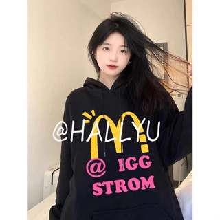 HALLYU  เสื้อผ้าผู้ญิง แขนยาว เสื้อฮู้ด คลุมหญิง สไตล์เกาหลี แฟชั่น  ins ทันสมัย Chic สบาย A28J0WC 36Z230909