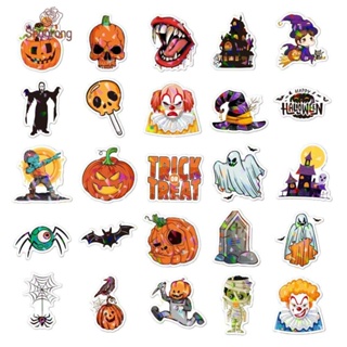 Shanrong halloween สติกเกอร์ ลายฟักทองฮาโลวีน สําหรับตกแต่งสมุดภาพ 50 ชิ้น ต่อชุด