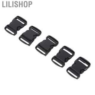 Lilishop 5x Black Plastic Side Quick Release Buckle  Cord Strap Backpack Bag for DIY