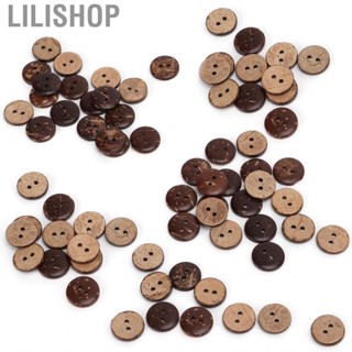 Lilishop 200Pcs Coconut  Buttons Safe Craftsmanship Beautiful 2 Holes Button