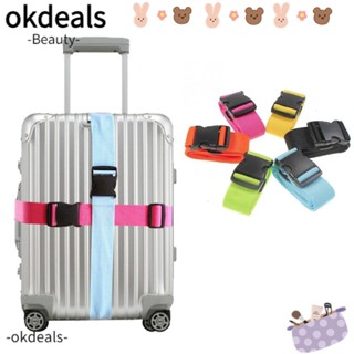 Okdeals สายรัดกระเป๋าเดินทาง แบบไม่มีรหัสผ่าน