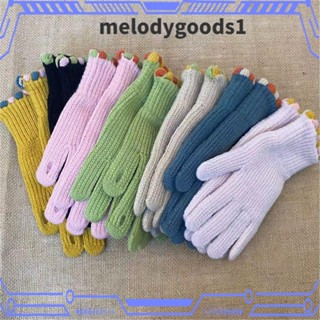 Melodygoods1 ถุงมือขี่จักรยาน กันลม แบบหนา ทุกนิ้ว สําหรับฤดูหนาว