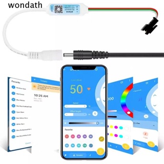 Wonda ตัวควบคุมไฟ LED บลูทูธ DC5-24V SP621E 3 พิน ขนาดเล็ก สําหรับ WS2812B WS2811