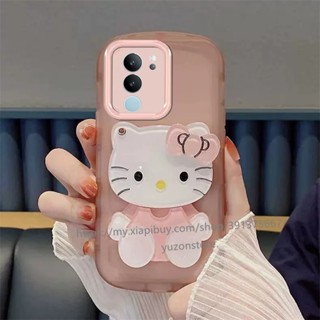 VIVO V29e V29 Pro 5G Phone Case พร้อมส่ง เคสโทรศัพท์มือถือแบบนิ่ม กันกระแทก ลายการ์ตูนน่ารัก พร้อมกระจก สําหรับ