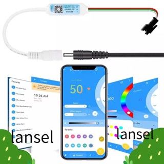 Lansel ตัวควบคุมไฟ DC5-24V บลูทูธ 3 PIN SP621E สําหรับ WS2812B WS2811