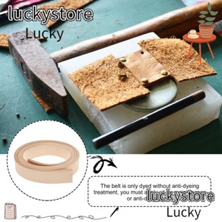 Lucky เข็มขัดหนังวัว แฮนด์เมด น้ําหนักเบา สําหรับทํางานฝีมือ DIY