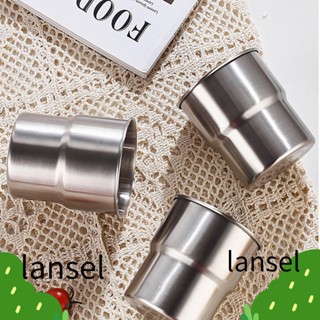 Lansel แก้วมักสเตนเลส วางซ้อนกันได้ 300 มล. สีเงิน สําหรับปิกนิก เบียร์ น้ําผลไม้ โซดา