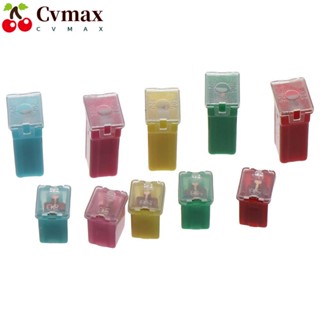 Cvmax กล่องฟิวส์ไมโคร 20 30 40 50 60 แอมป์ แบบเปลี่ยน สําหรับรถยนต์ รถบรรทุก SUVs 10 แพ็ค