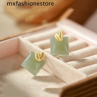 Mxfashione สร้อยคอโชคเกอร์ ประดับหินหยก สไตล์เรโทร สําหรับผู้หญิง