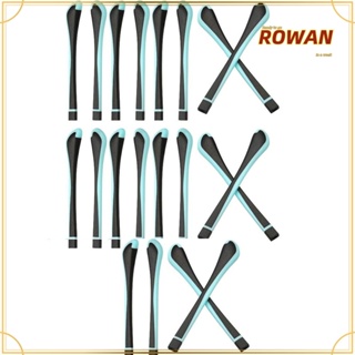 Rowans ชุดซิลิโคนสวมขาแว่นตา สีดํา สีฟ้าอ่อน 10 คู่