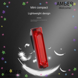 Amber ไฟท้ายจักรยาน พลาสติก ชาร์จ Usb ไฟท้าย Led แบบพกพา กันน้ํา จักรยานเสือภูเขา ไฟสีแดง อุปกรณ์จักรยาน