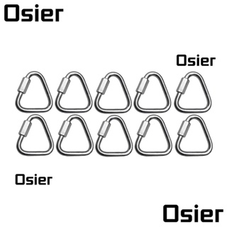 Osier1 พวงกุญแจคาราบิเนอร์ สเตนเลส ทรงสามเหลี่ยม สําหรับตั้งแคมป์ เดินป่า กลางแจ้ง 10 ชิ้น