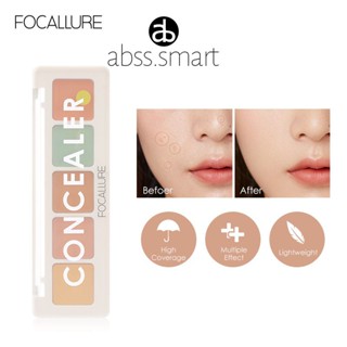 Focallure 5 สี Corrector คอนซีลเลอร์ Palette Multicolor สูงแต่ Non-cakey ยาวนาน Naturale สีเขียวคอนซีลเลอร์แต่งหน้า TECH3