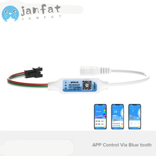 Janfat ตัวควบคุมไฟบลูทูธ DC5-24V SP621E Piexls 3 PIN LED สําหรับ WS2812B WS2811