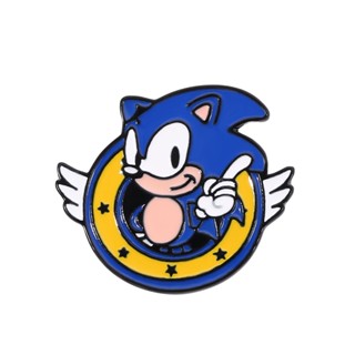 เข็มกลัด Sonic The Hedgehog อะนิเมะการ์ตูนป้ายโลหะผสมเคลือบ