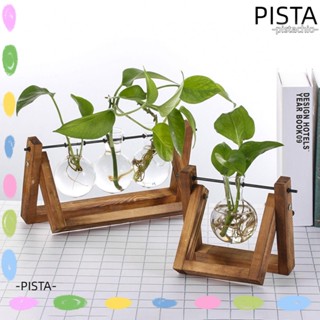 Pista แจกันต้นไม้ไฮโดรโปนิก ตกแต่งบ้าน บอนไซ สวนขวด โต๊ะไม้