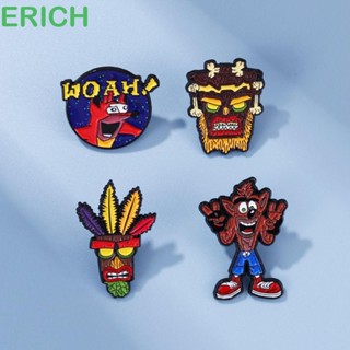 Erich เข็มกลัด โลหะผสม ลายการ์ตูนอนิเมะเกม ติดปกเสื้อ สําหรับเด็ก