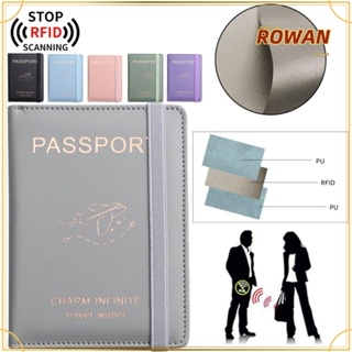 Rowans RFID ปกหนังสือเดินทาง เอกสารธุรกิจ กันน้ํา อเนกประสงค์ บางเฉียบ