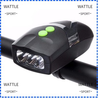 Wattle แตรไฟ Led 3 ดวง ปรับได้ คุณภาพสูง พร้อมแตร 2 in1 สําหรับติดรถจักรยาน