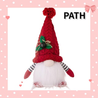 Path ตุ๊กตาซานตาคลอสน่ารัก พร้อมไฟ LED สําหรับตกแต่งบ้าน ออฟฟิศ