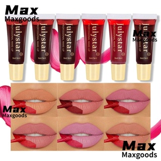 Maxg ลิปสติก เนื้อลิขวิด กันน้ํา ติดทนนาน 6 สี