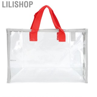 Lilishop PVC Beach Bag Summer Transparent Swimming Dry And Wet Separation Travel Wash